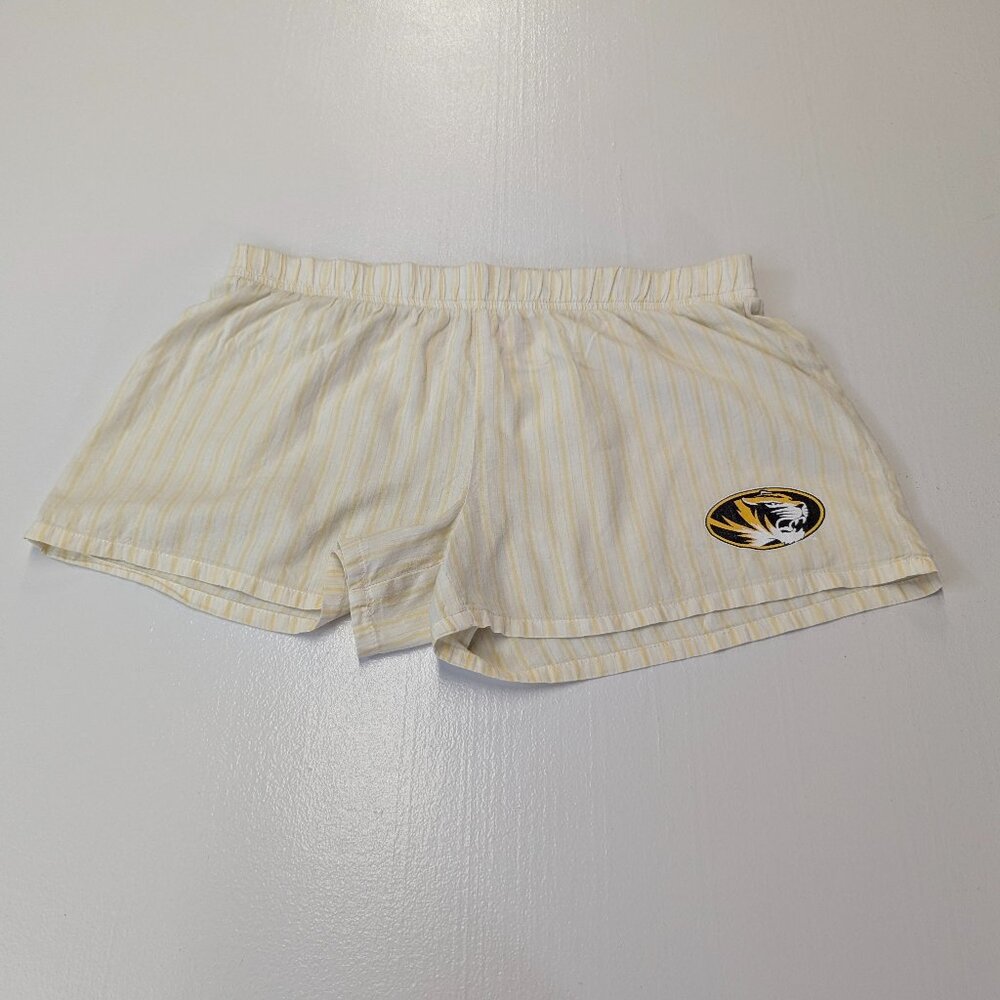 40 Winks Size Small Yellow and White Stripe Mizzou Boxer Shorts